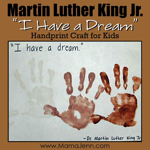 MLK I Have a Dream Handprint Craft