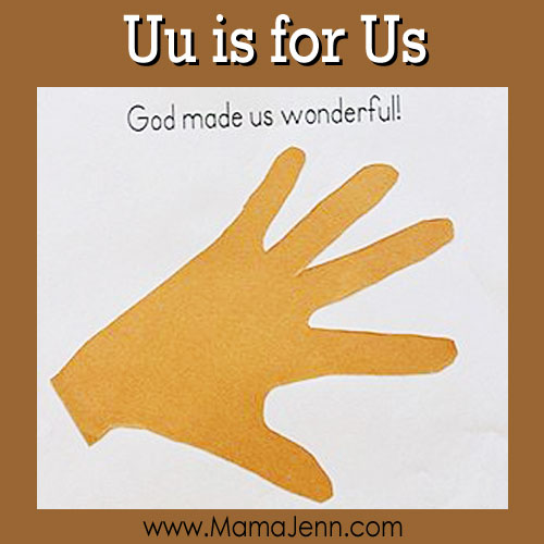 My Father's World Kindergarten Craft and Copywork Pages ~ Uu is for Us