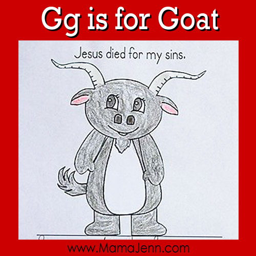 My Father's World Kindergarten Craft and Copywork Pages ~ Gg is for Goat