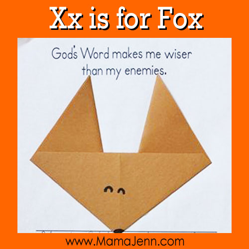 My Father's World Kindergarten Craft and Copywork Pages ~ Xx is for Fox