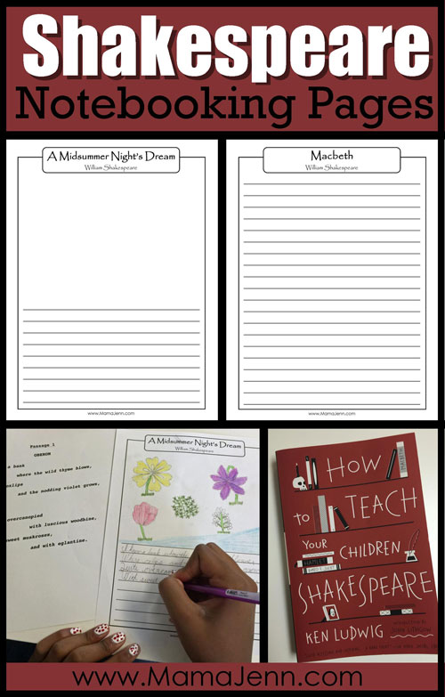 Notebooking Pages for ALL Shakespeare Plays