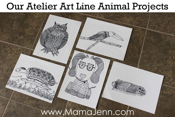 Atelier Homeschool Art Line Animal Projects