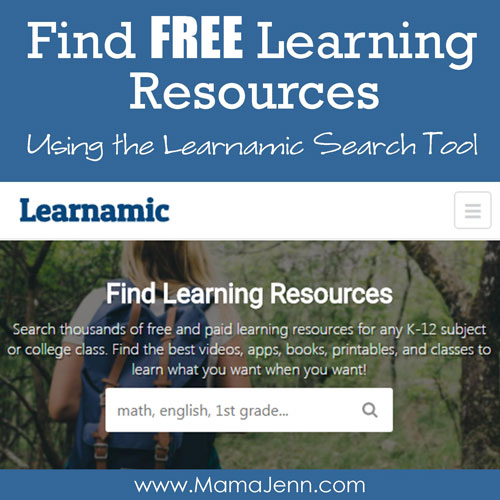 Find Free Learning Resources using Learnamic