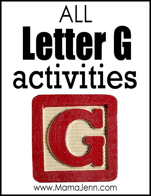 All Letter G Alphabet Activities