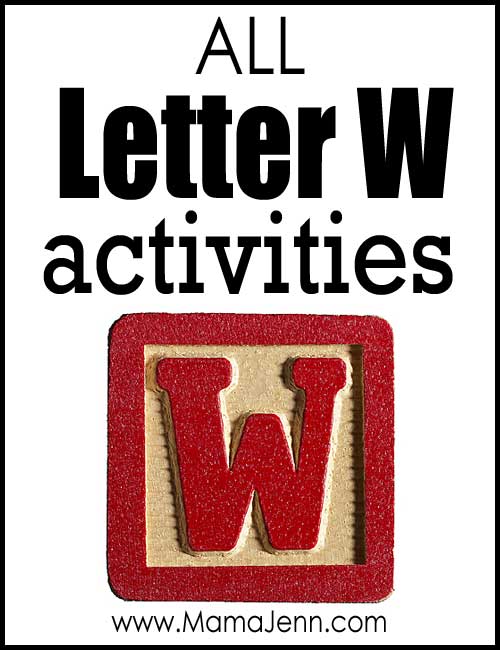 All Letter W Alphabet Activities