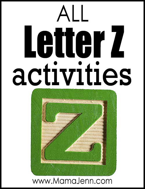 All Letter Z Alphabet Activities