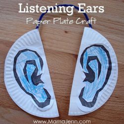 Listening Ears Paper Plate