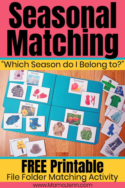 Seasonal Matching FREE Printable Activity