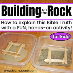 Building on Rock Bible Activity