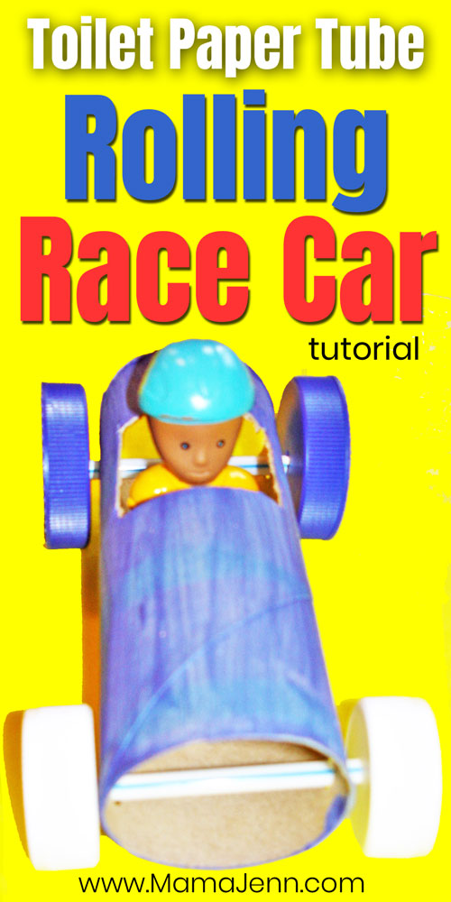 Toilet Paper Tube Rolling Race Car Tutorial