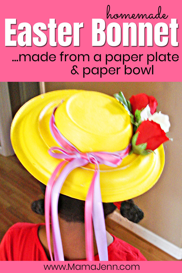 DIY Homemade Paper Plate Bowl Easter Bonnet Hat