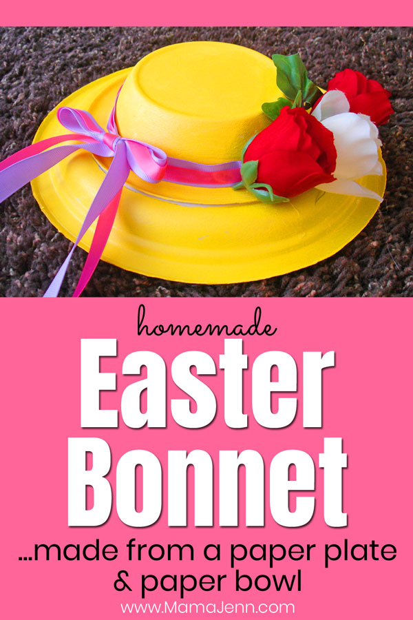 DIY Paper Plate Homemade Easter Bonnet Hat