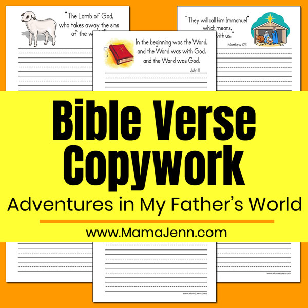 Adventures in MFW Bible Verse Copywork Printables