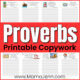 Proverbs Printable Copywork MFW 1st Grade