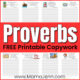 Proverbs Printable MFW Copywork Pages