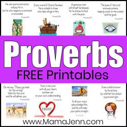 Free Proverbs Bible verse printables