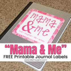 Mama and Me Journal Labels