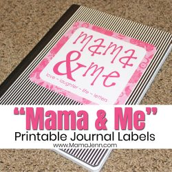 Mama and Me Journal Labels