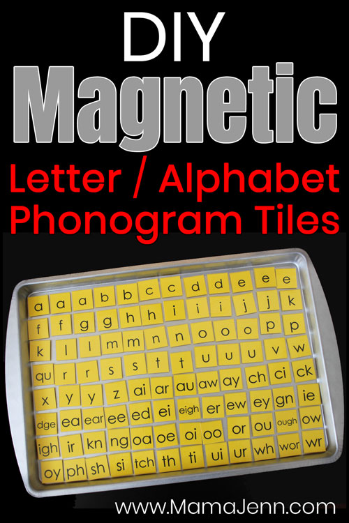 DIY Magnetic Phonogram Letter Alphabet Tiles