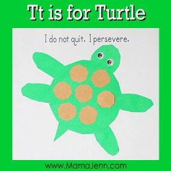 My Father's World Kindergarten Craft and Copywork Pages ~ Tt is for Turtle