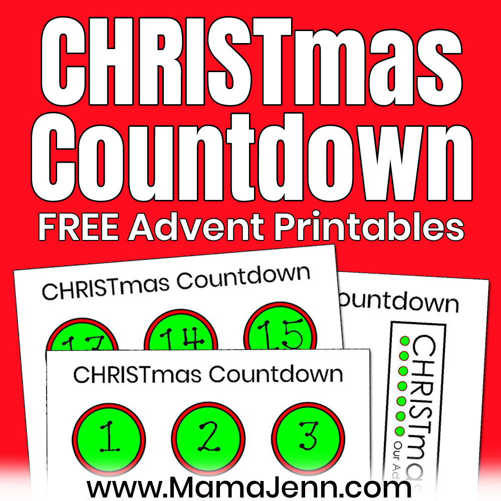 FREE Christmas Countdown Printables
