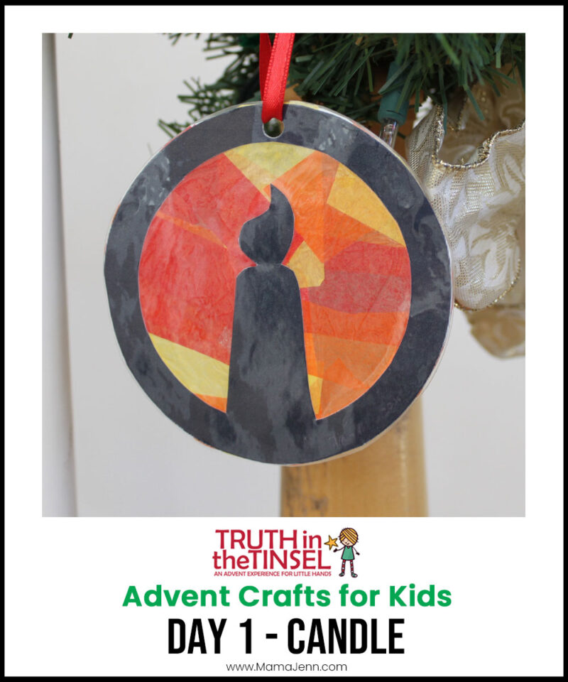 Truth in the Tinsel Christmas Advent Experience Craft Day 1 - CANDLE