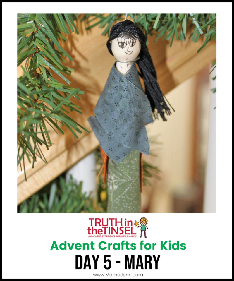 Truth in the Tinsel Christmas Advent Experience Craft Day 5 - MARY