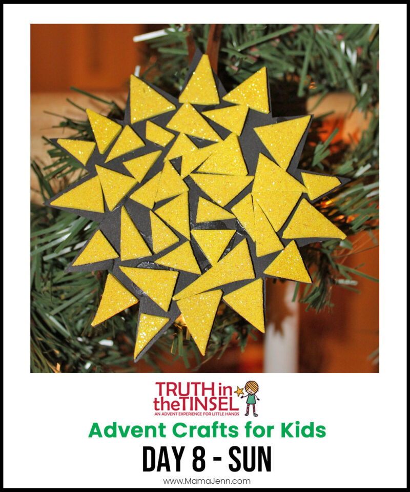 Truth in the Tinsel Christmas Advent Experience Craft Day 8 - SUN