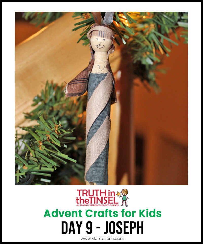 Truth in the Tinsel Christmas Advent Experience Craft Day 9 - JOSEPH