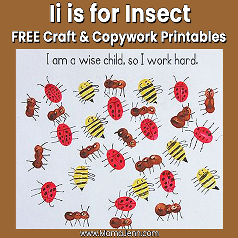 MFW Kindergarten Craft Copywork Ii Insect