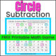 Circle Subtraction FREE Math Game Board