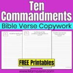 Ten Commandments [FREE Copywork Printables]