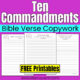 Ten Commandments Copywork