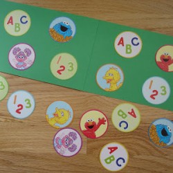 Sesame Street Matching File Folder Game