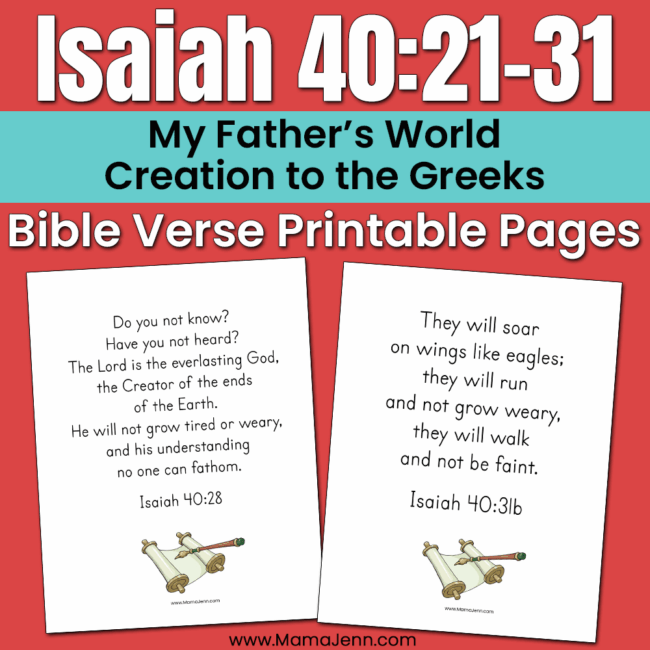 Isaiah 40 MFW CtG Bible Verse Pages