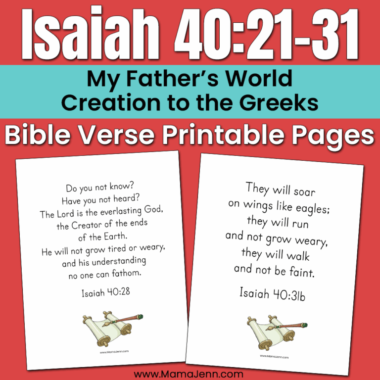 Isaiah 40 MFW CtG Bible Verse Pages