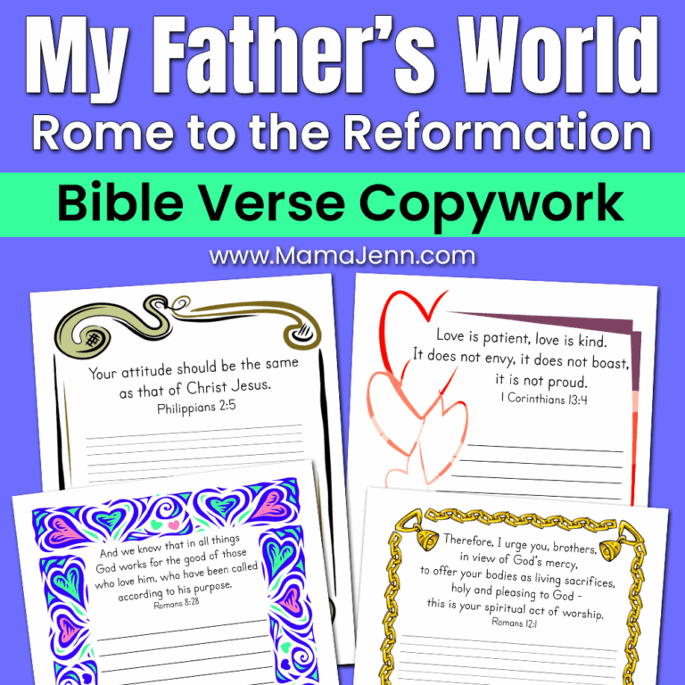 MFW RtR Bible Verse Copywork