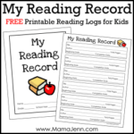 Reading Record {FREE Printable}