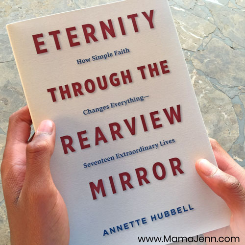 hands holding Eternity through the Rearview Mirror book