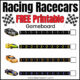 Racing Racecars Printable Game Board