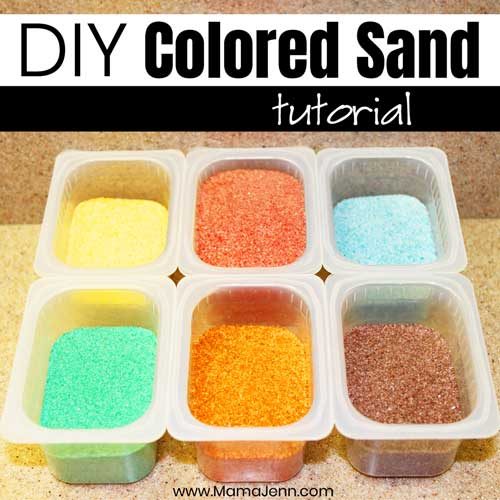 colored sand with text overlay DIY Colored Sand Tutorial