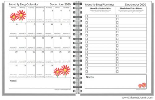 2020 Blogging Planner Printables