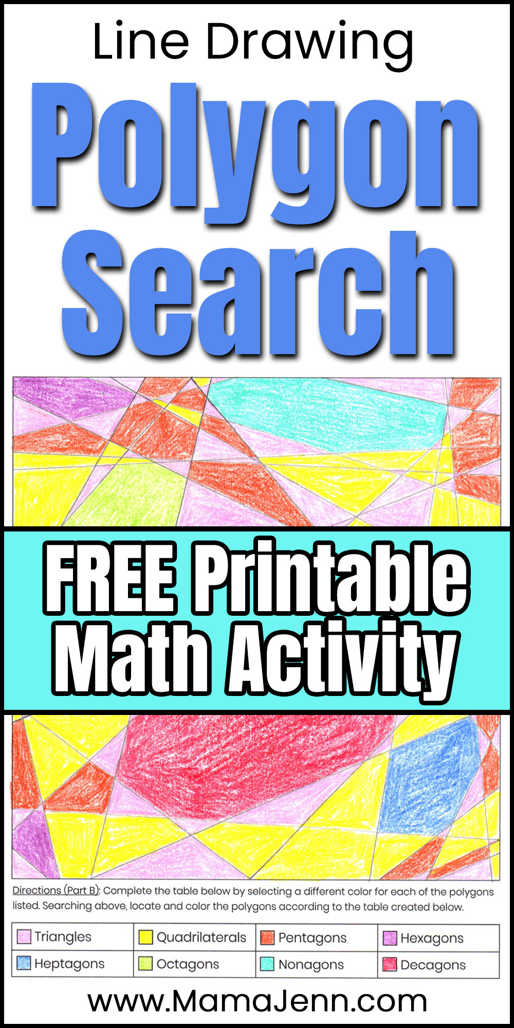 Polygon Search Math Printable