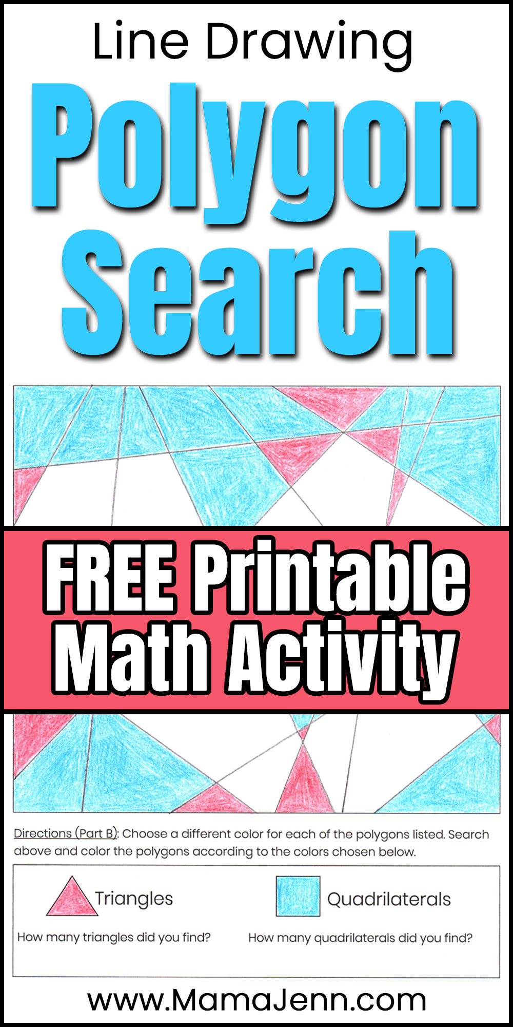 Polygon Search Triangle Quadrilateral Printable