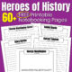 Heroes of History Notebooking Pages