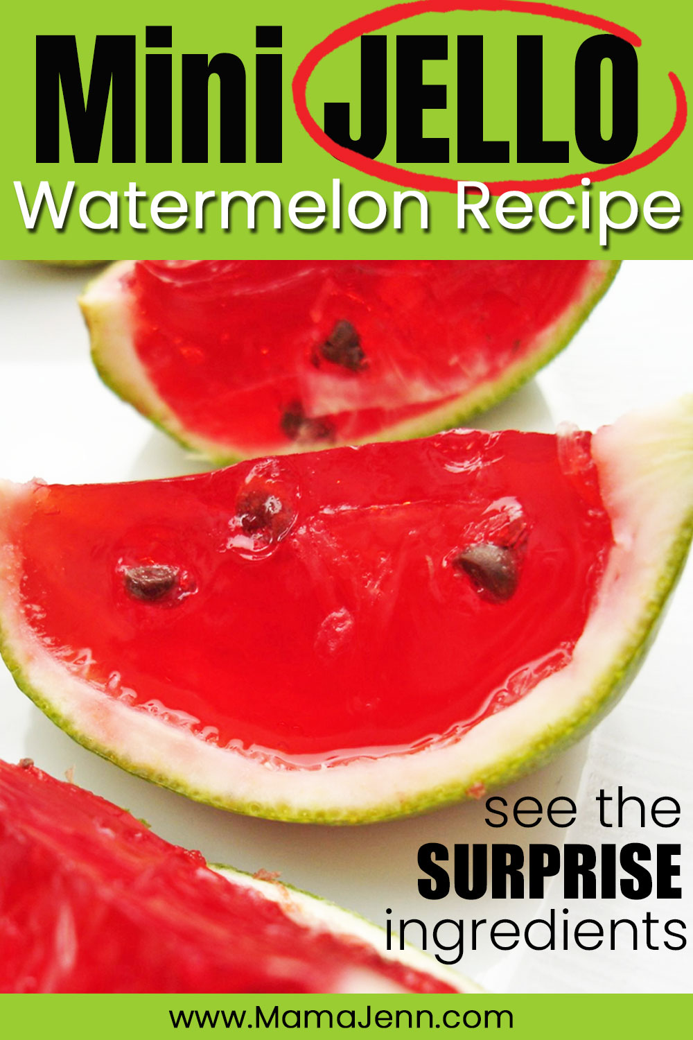 Mini Jello Watermelon Gelatin Recipe