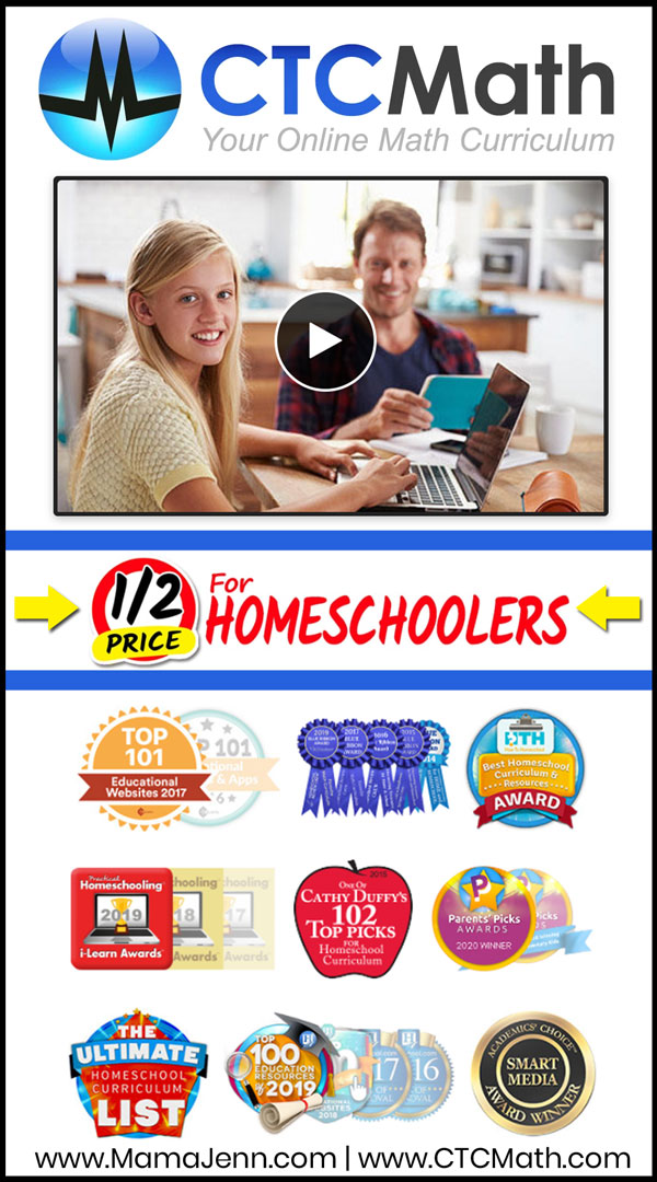 CTCMath Half Off for Homeschoolers Sale