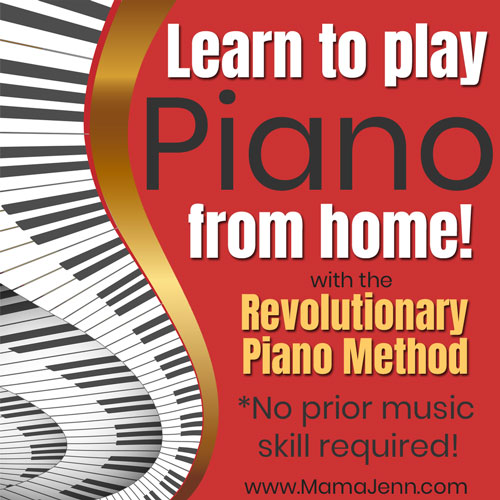 piano keys with text overlay Learn to play Piano from home with the Revolutionary Piano Method - No prior music skill required!