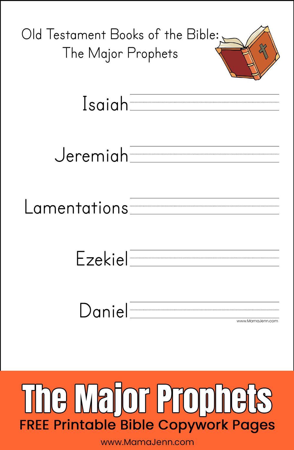 Old Testament Copywork Pages- The Major Prophets