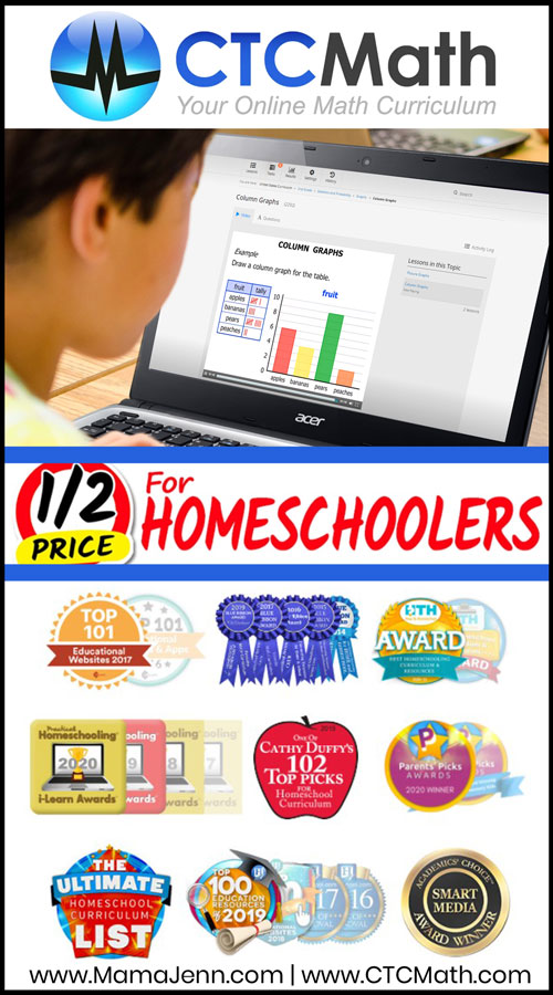 CTCMath Half Price for Homeschoolers